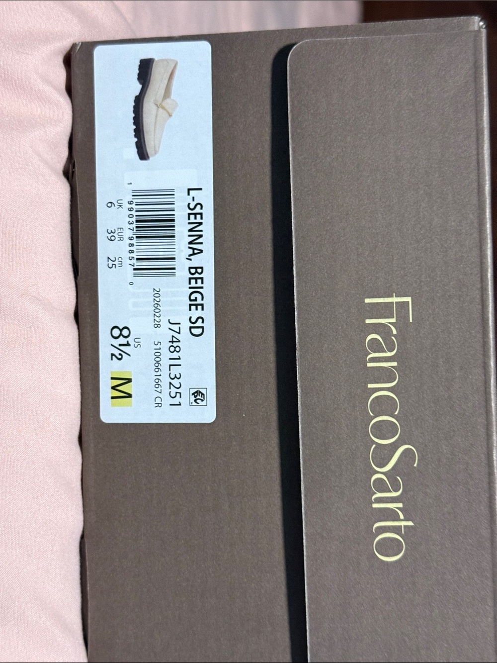 Franco Sarto Beige Suede Bit Lug Loafers NIB - Picture 4 of 6